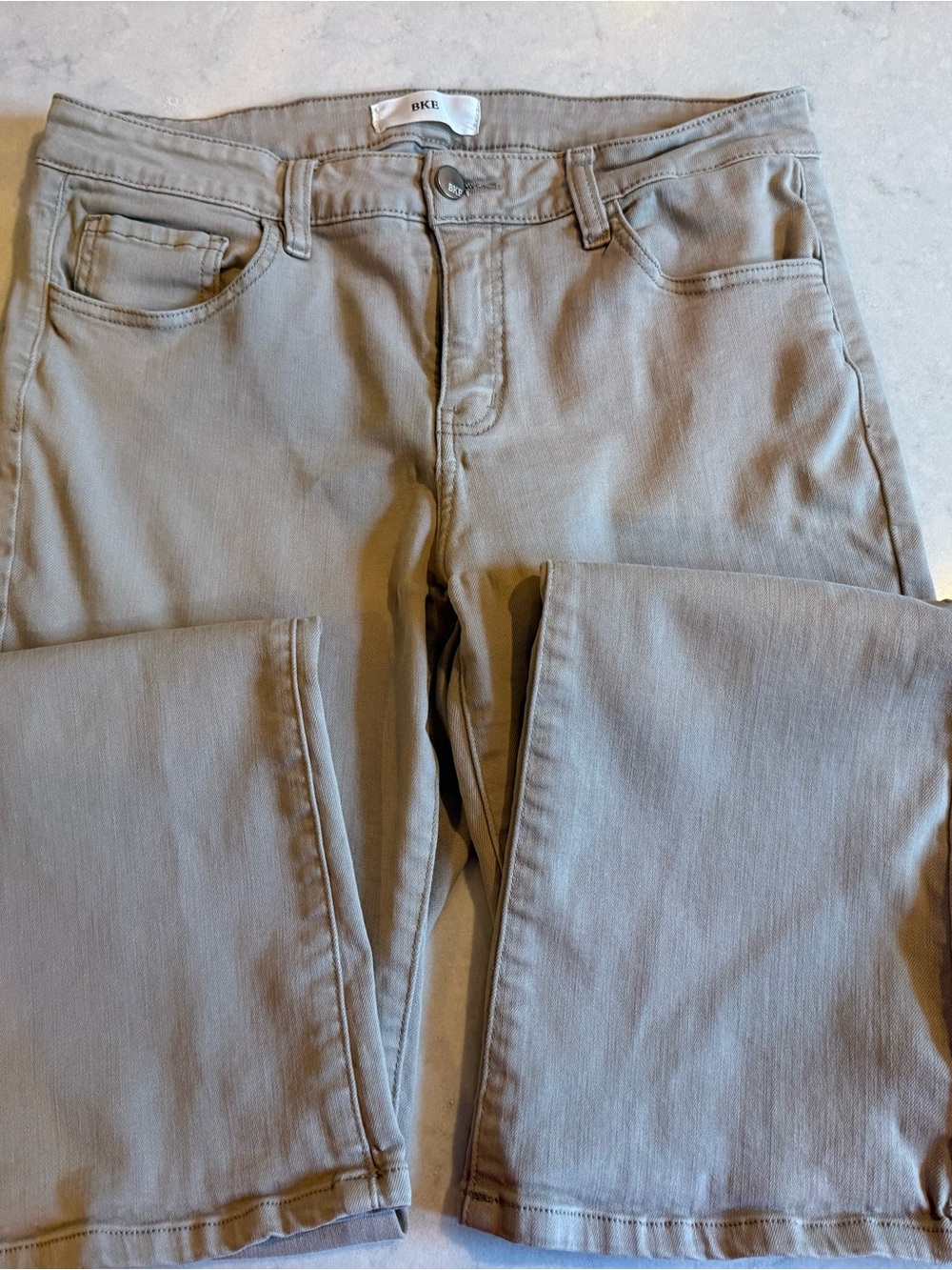 BKE Slim Straight Pants in Taupe